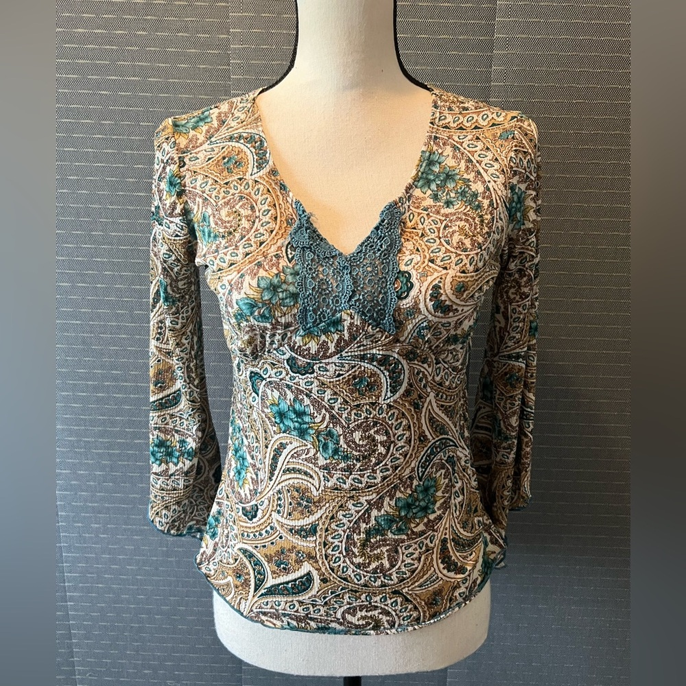Rave Flare Sleeve Boho Blouse - Picture 2 of 8